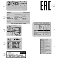 TECHNISCHE INFO AUFKLEBER