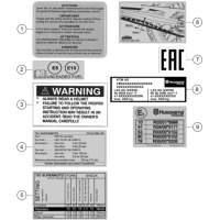 TECHNISCHE INFO AUFKLEBER