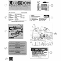 TECHNISCHE INFO AUFKLEBER