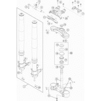 FRONT FORK, TRIPLE CLAMP