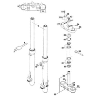 FRONT FORK, TRIPLE CLAMP