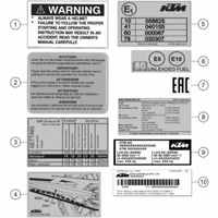 TECHNISCHE INFO AUFKLEBER