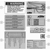 TECHNISCHE INFO AUFKLEBER