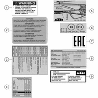 TECHNISCHE INFO AUFKLEBER