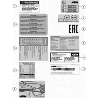 TECHNISCHE INFO AUFKLEBER