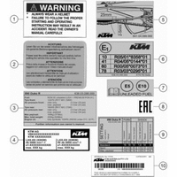 TECHNISCHE INFO AUFKLEBER