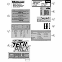 TECHNISCHE INFO AUFKLEBER