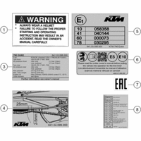 TECHNISCHE INFO AUFKLEBER