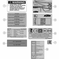 TECHNISCHE INFO AUFKLEBER