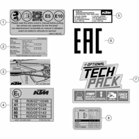 TECHNISCHE INFO AUFKLEBER