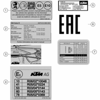 TECHNISCHE INFO AUFKLEBER