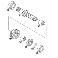 GETRIEBE I 4-GANG 450 / 525 SX