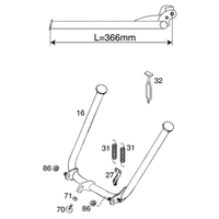 SEITENSTAENDER / MITTELSTAENDER 125 EXE  