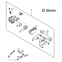 BREMSZANGE HINTEN BREMBO 125 EXE 