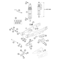 SCHWINGARM / FEDERBEIN 85 SX