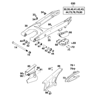 SCHWINGARM / KETTENSCHUTZ 250 `96