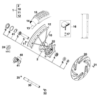 VORDERRAD 250-360 MXC,EXC,EGS