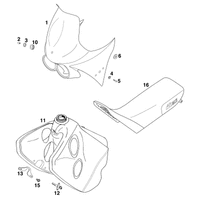 KRAFTSTOFFTANK / SITZBANK  / MASKE RALLYE`97