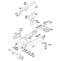 SCHWINGARM / KETTENSCHUTZ 400/540/620 SXC `99