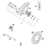 VORDERRAD 640 SUPER MOTO 