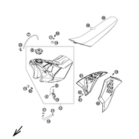 TANK, SITZBANK, VERKLEIDUNG