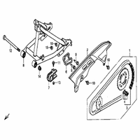 HINTERRADSCHWINGE / KETTENSCHUTZ