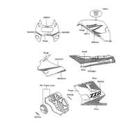 AUFKLEBER(ROUGE/SILBER)