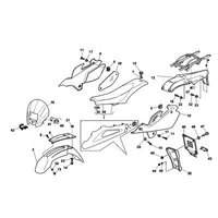 VERKLEIDUNG / KOTFLUEGEL / SITZBANK
