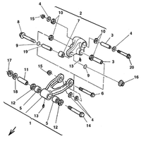 HINTERRADAUFHAENGUNG / HEBELWERK
