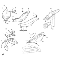 VERKLEIDUNG / KOTFLUEGEL / SATTEL