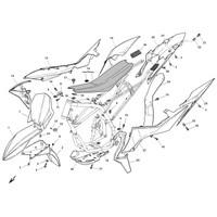 VERKLEIDUNG / KOTFLUEGEL / SATTEL