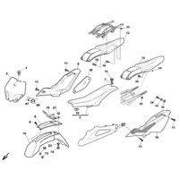 VERKLEIDUNG / KOTFLUEGEL / SITZBANK