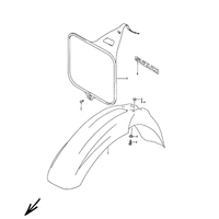 KOTFLUEGEL VORNE / NUMMERNTAFEL