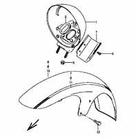 KOTFLUEGEL VORNE / SCHEINWERFERGEHAEUSE