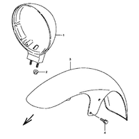 KOTFLUEGEL VORNE / SCHEINWERFERGEHAEUSE