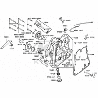 Gehäusedeckel rechts & Wasserpumpe