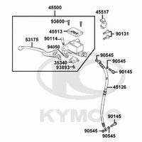 Hauptbremszylinder vo. re.,Bremshebel & Bremsschlauch
