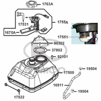 Kraftstofftank & Benzinpumpe