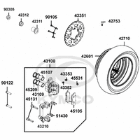 Hinterrad mit Bremse