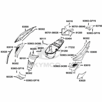 Hintere Verkleidung & Helmfach