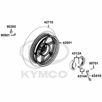 Hinterrad mit Bremse kpl.