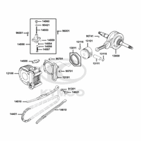 Zylinder, Kolben & Kurbelwelle