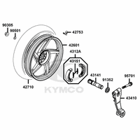 Hinterrad mit Bremse