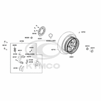 Hinterrad mit Bremsscheibe