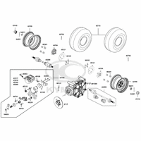 Räder hinten mit Bremse