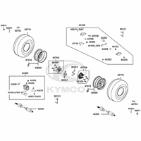 Räder hinten mit Bremse & Antriebswelle