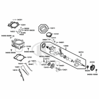 Zylinder, Kurbelwelle & Steuerkettenspanner