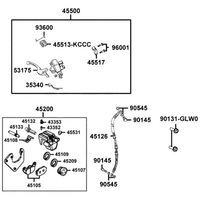 Hauptbremszylinder, Bremssattel & Bremsschlauch vorne