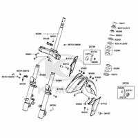 Gabelholm, Gabelbrücke, Lenkkopflager & Kotflügel
