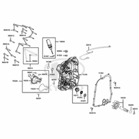 Gehäusedeckel rechts & Wasserpumpe